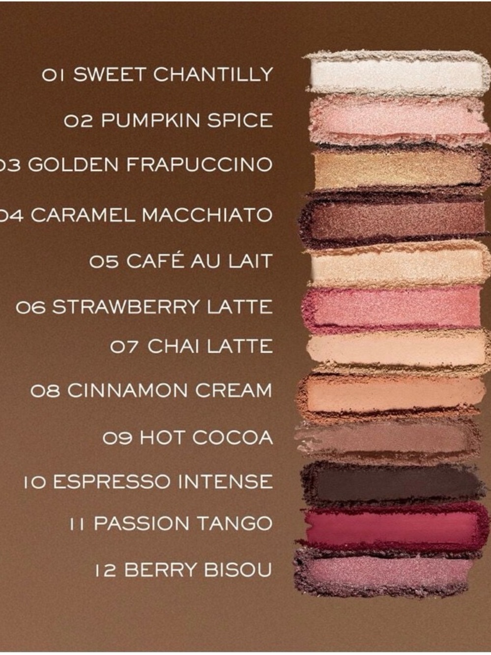 Lancome Sheila Daley Idole Cafe Crush Coffee 12 Eyeshadows Palette & Mirror New - Picture 5 of 10